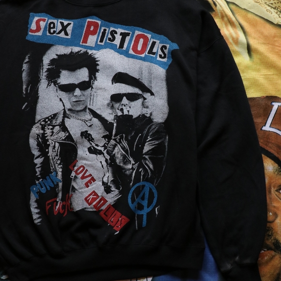 Vintage Sex Pistols Crewneck Sweater XL/XXL band tour rock rap anarchy punk love